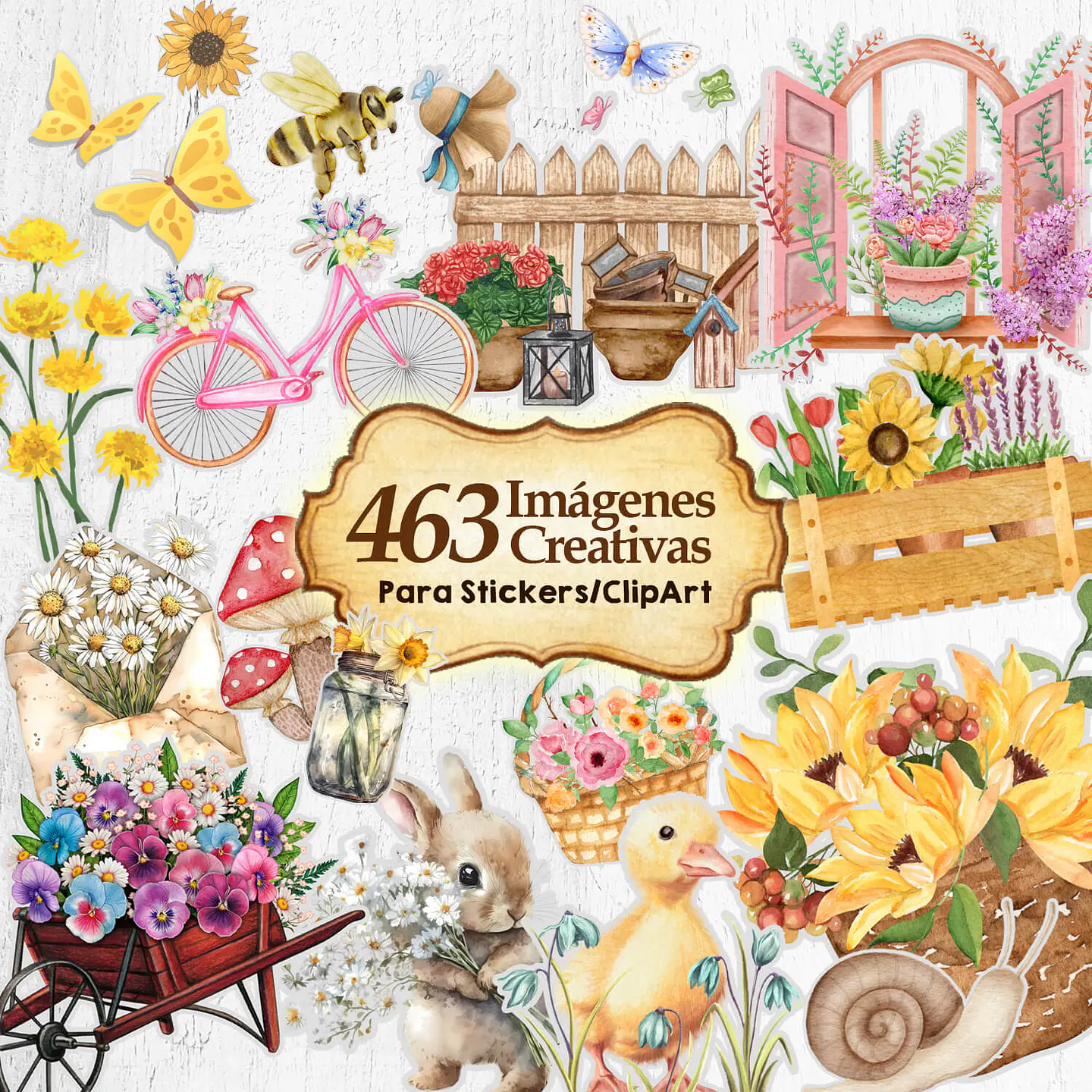 Mega Pack 460 Recortes florales y botánicos imprimibles 1