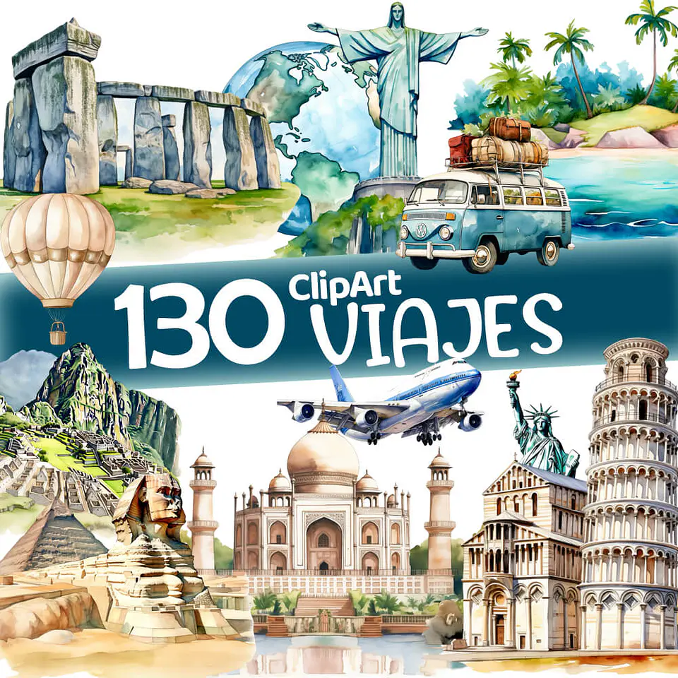130 ClipArts Viajes & Lugares Turísticos 1