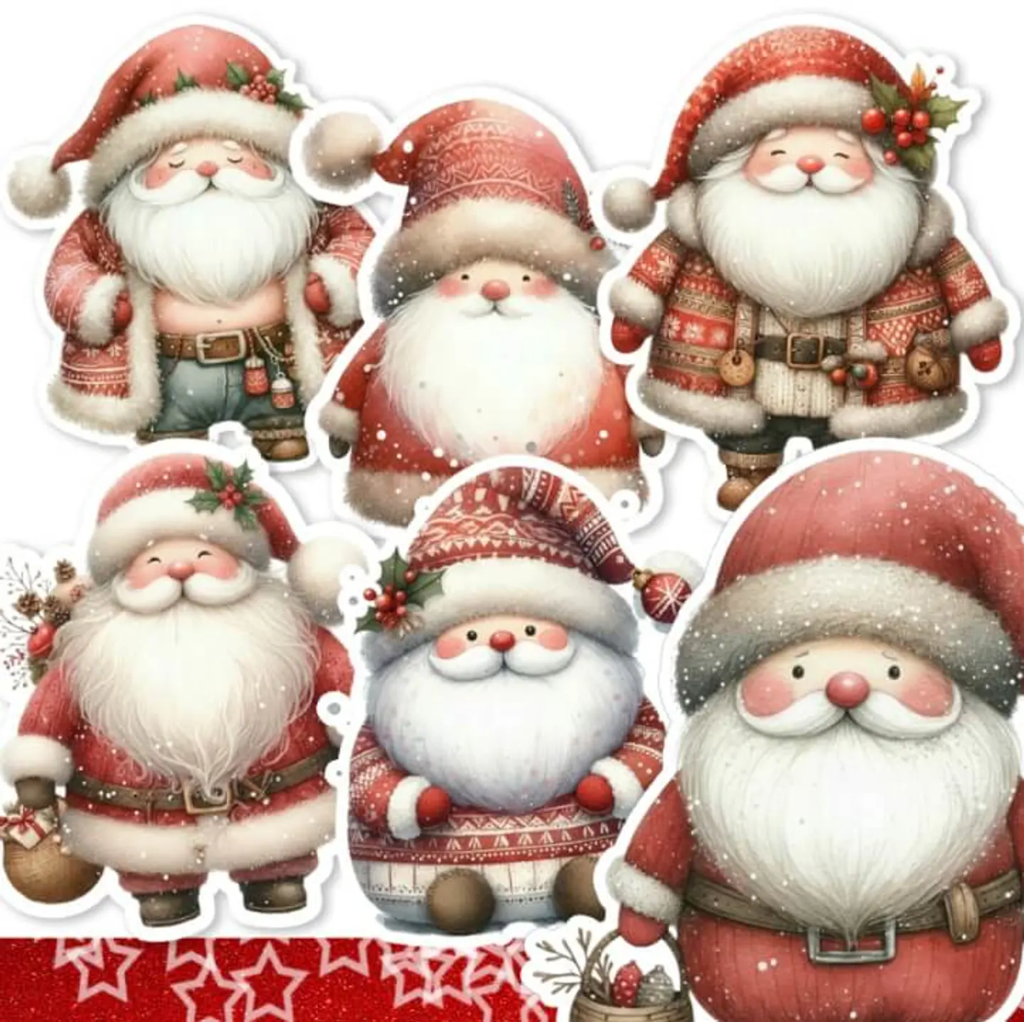 Set 23 Stickers de Pará Noel Imprimibles 3