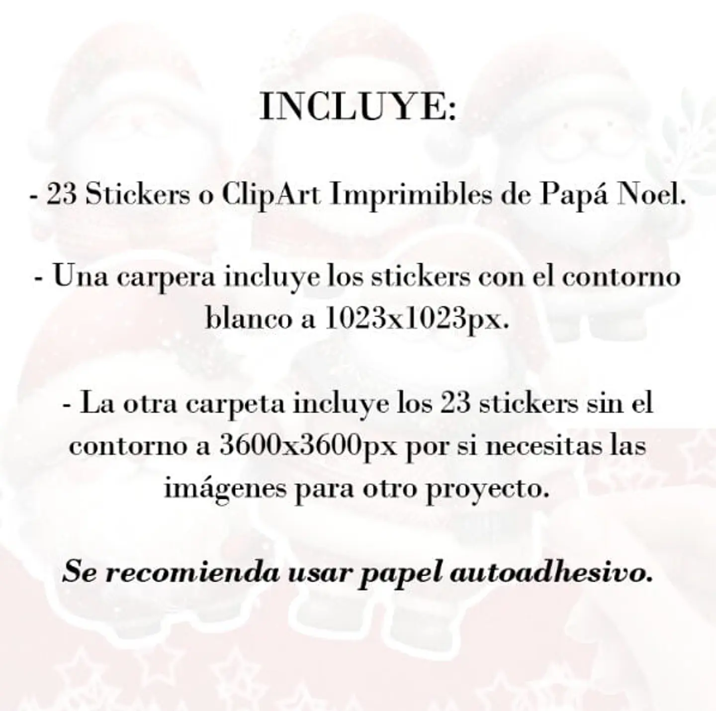 Set 23 Stickers de Pará Noel Imprimibles 4