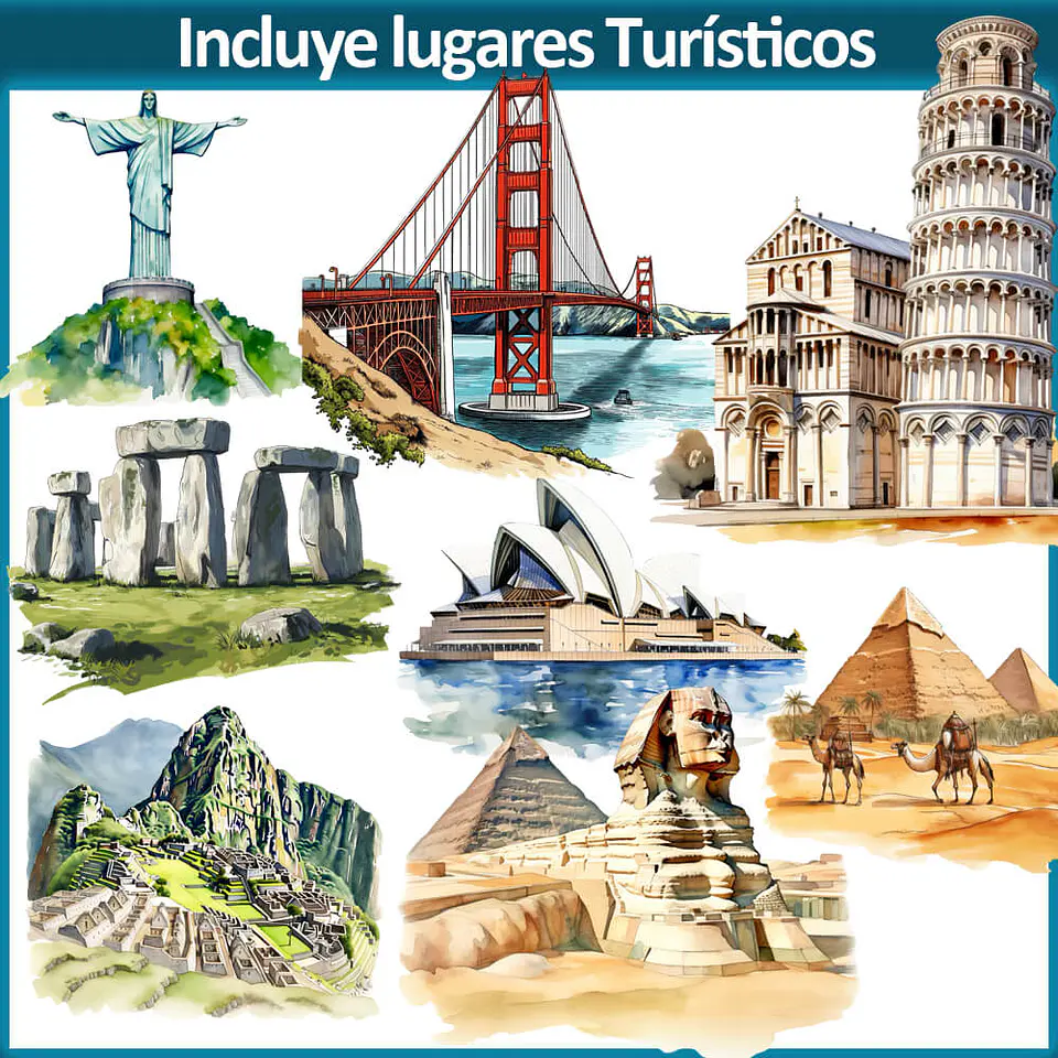 130 ClipArts Viajes & Lugares Turísticos 2