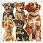 Plancha de 27 Stickers Perritos Vintage - Miniatura 1