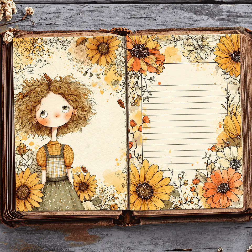 🌻 Girasoles Floreciendo | 62 Páginas ScrapBooking 2
