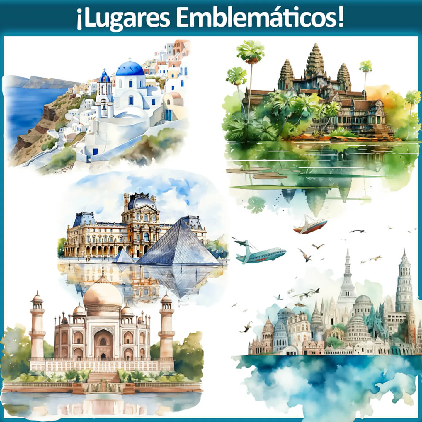 130 ClipArts Viajes & Lugares Turísticos 3