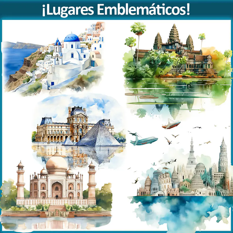130 ClipArts Viajes & Lugares Turísticos 3
