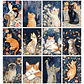 Pack láminas Gatitos Florales Nocturnos - Miniatura 2