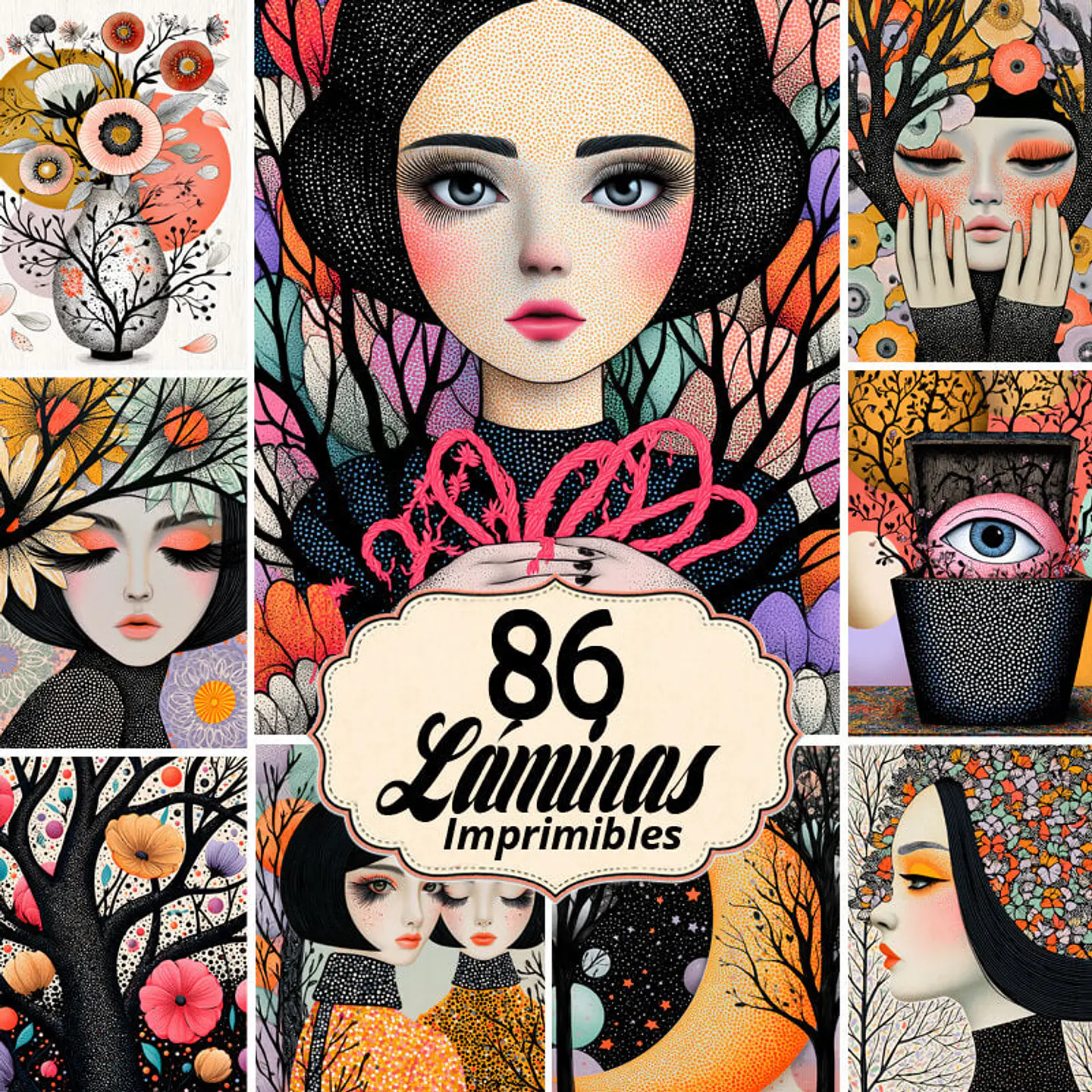 Pack 86 Láminas El Jardín de las Extrañas 1