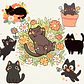 30 Stickers de Gatitos Primavera Imprimibles - Miniatura 1