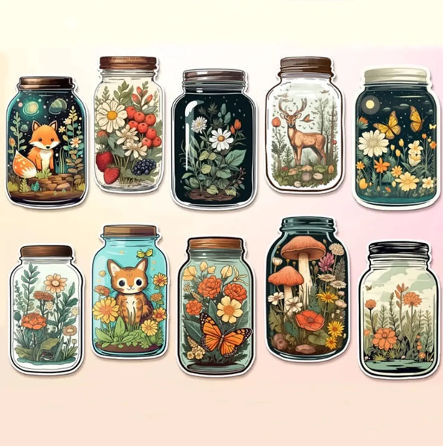 30 Stickers Frascos Imprimibles 1