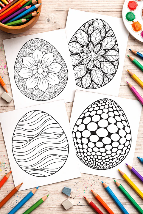 Libro para Colorear Huevos de Pascua Mantra-Óptico | Diseños Antiestrés