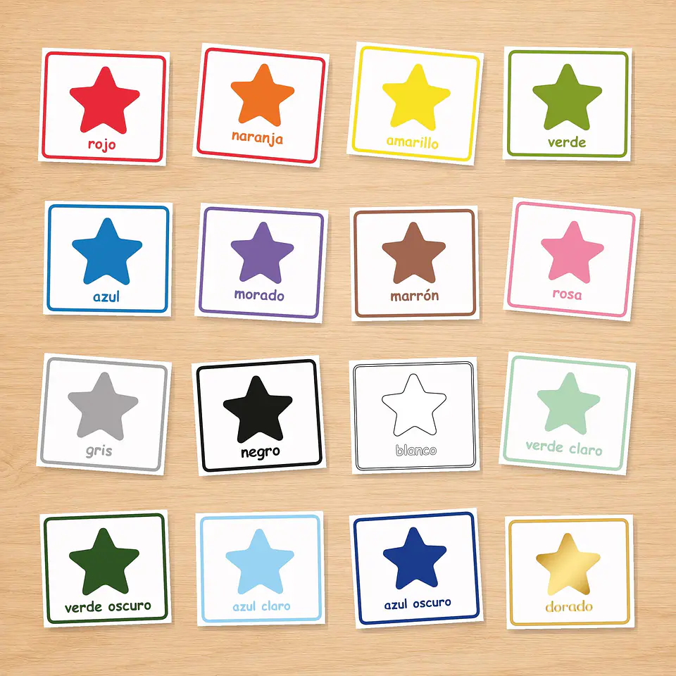 Tarjetas Educativas de Colores – Actividad para Preescolar 2