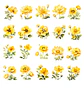 Pack 100 Flores Amarillas imprimibles - Miniatura 4