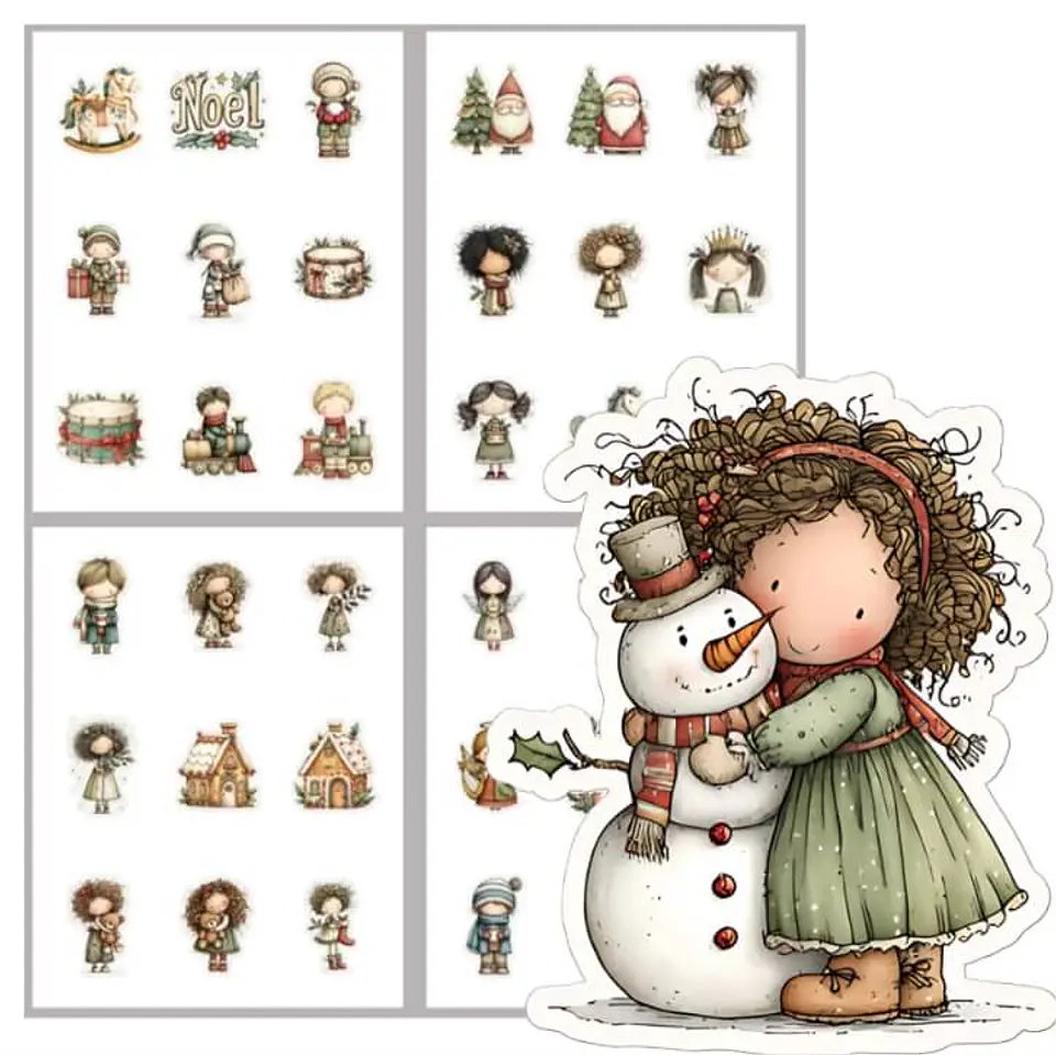 ✂️ Plancha para cortar - Stickers Navideños Imprimibles 5