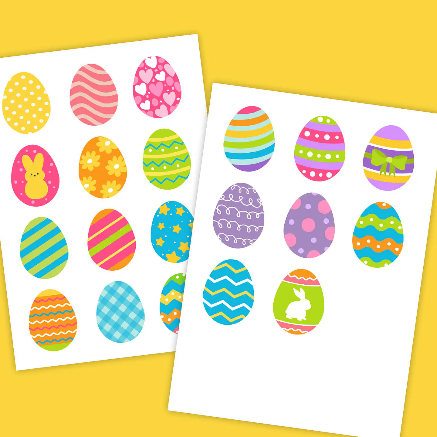 Kit 20 Huevos de Pascua imprimibles 3