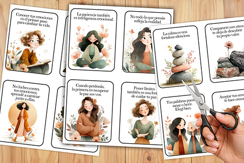 31 Tarjetas de Inteligencia Emocional para mujeres Imprimibles