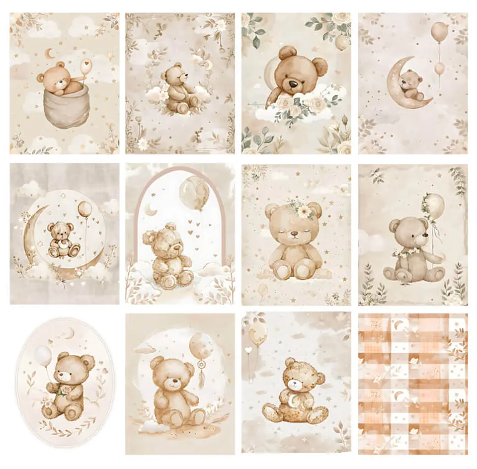 Pack 120 Tiernas Láminas Infantiles de Ositos para Imprimir 4