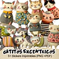 51 Stickers Gatitos Excentricos Imprimibles - Miniatura 1
