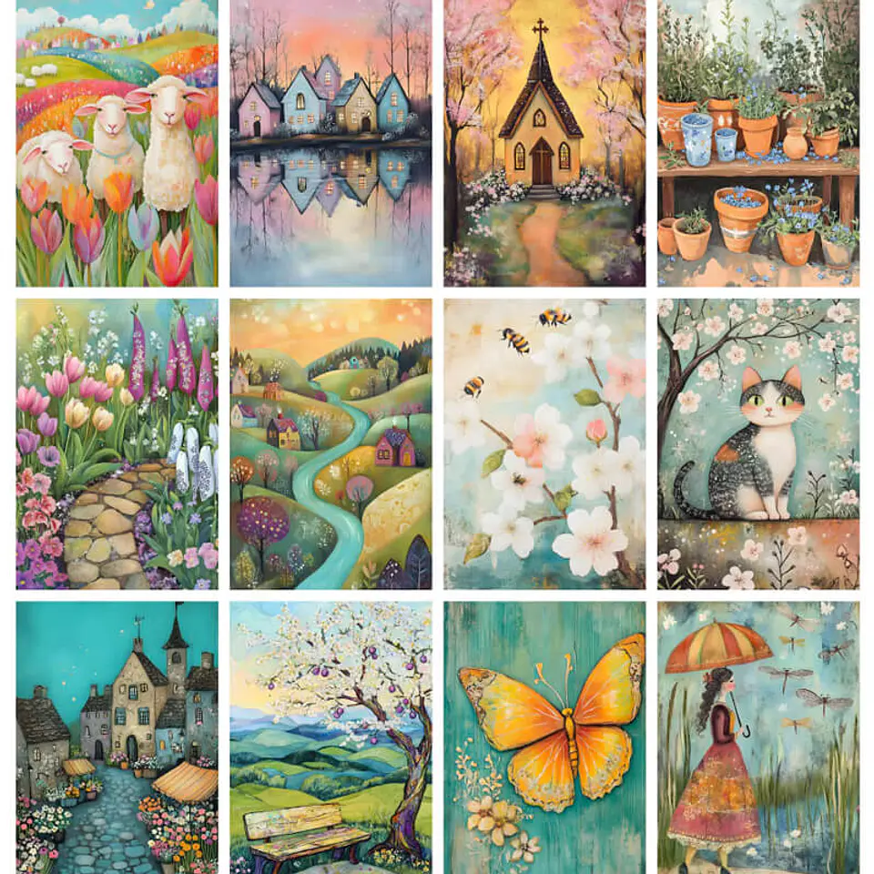 Pack 84 Hermosas Láminas Paisajes Acuarela 5