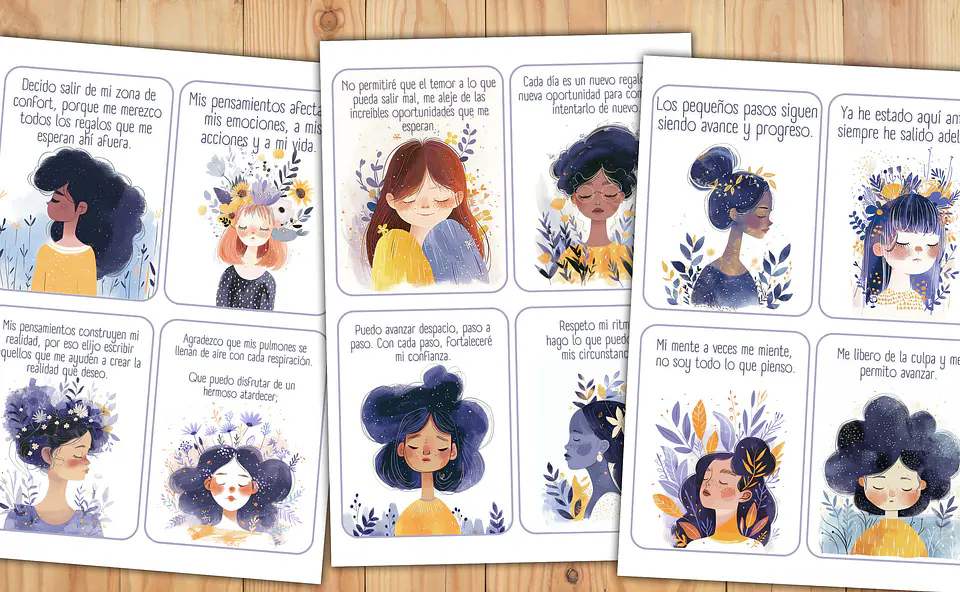 60 Tarjetas de Afirmaciones Positivas para la Calma  Bienestar Imprimibles 3