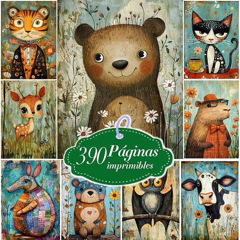 Mega Pack 390 Láminas Animalitos Bebés Imprimibles