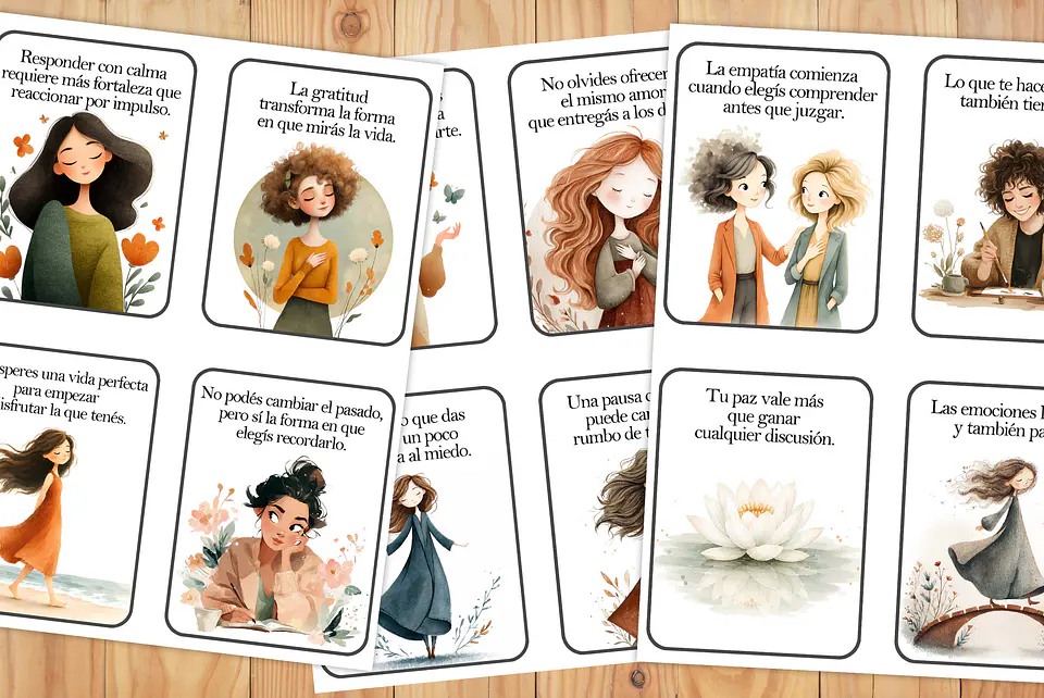 31 Tarjetas de Inteligencia Emocional para mujeres Imprimibles 3