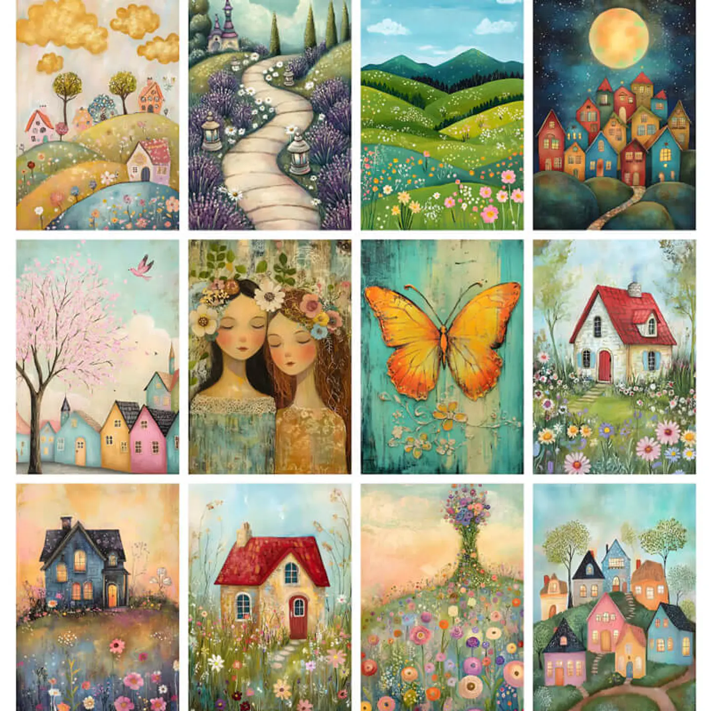 Pack 84 Hermosas Láminas Paisajes Acuarela 6