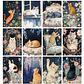 Pack láminas Gatitos Florales Nocturnos - Miniatura 5