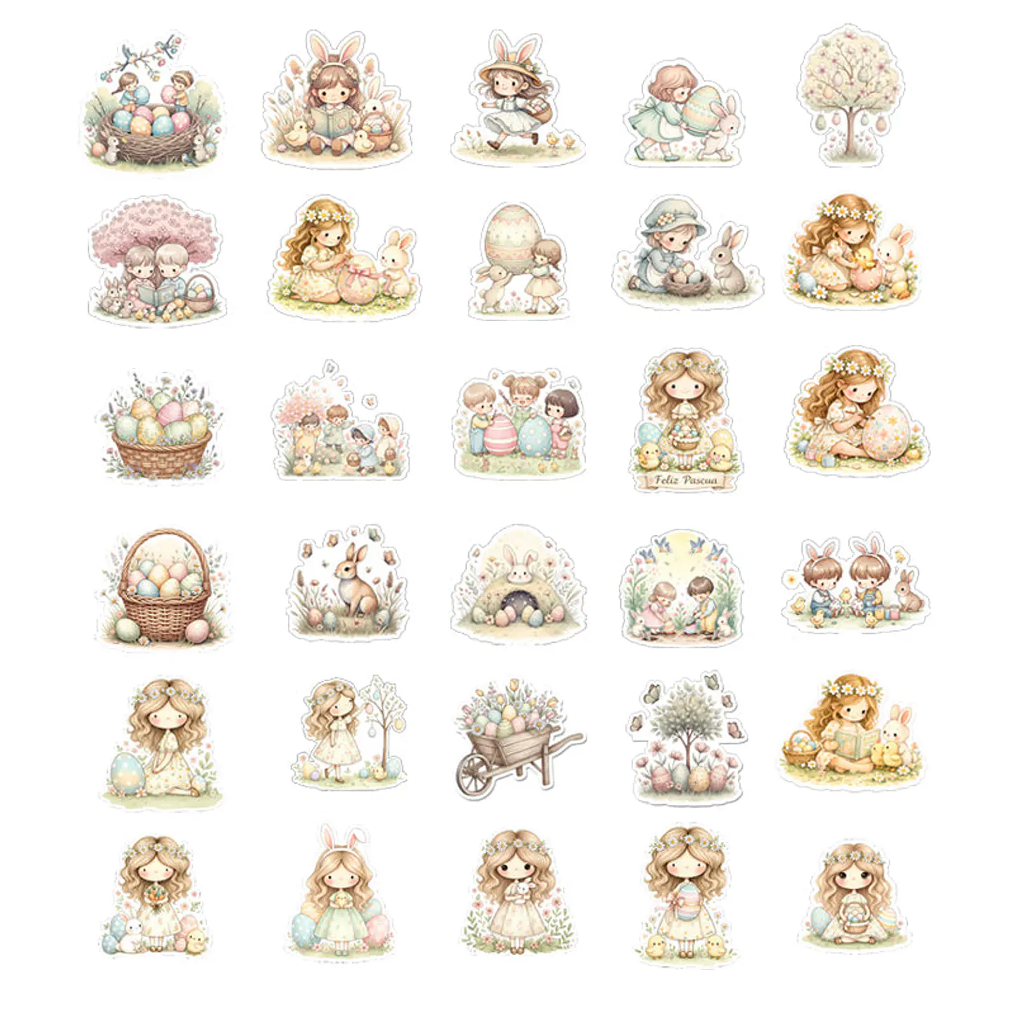 Pack 30 stickers Adorables de Pascua 2