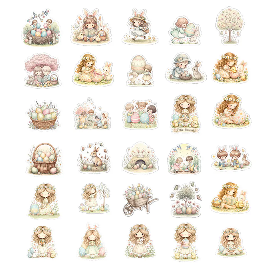 Pack 30 stickers Adorables de Pascua 2