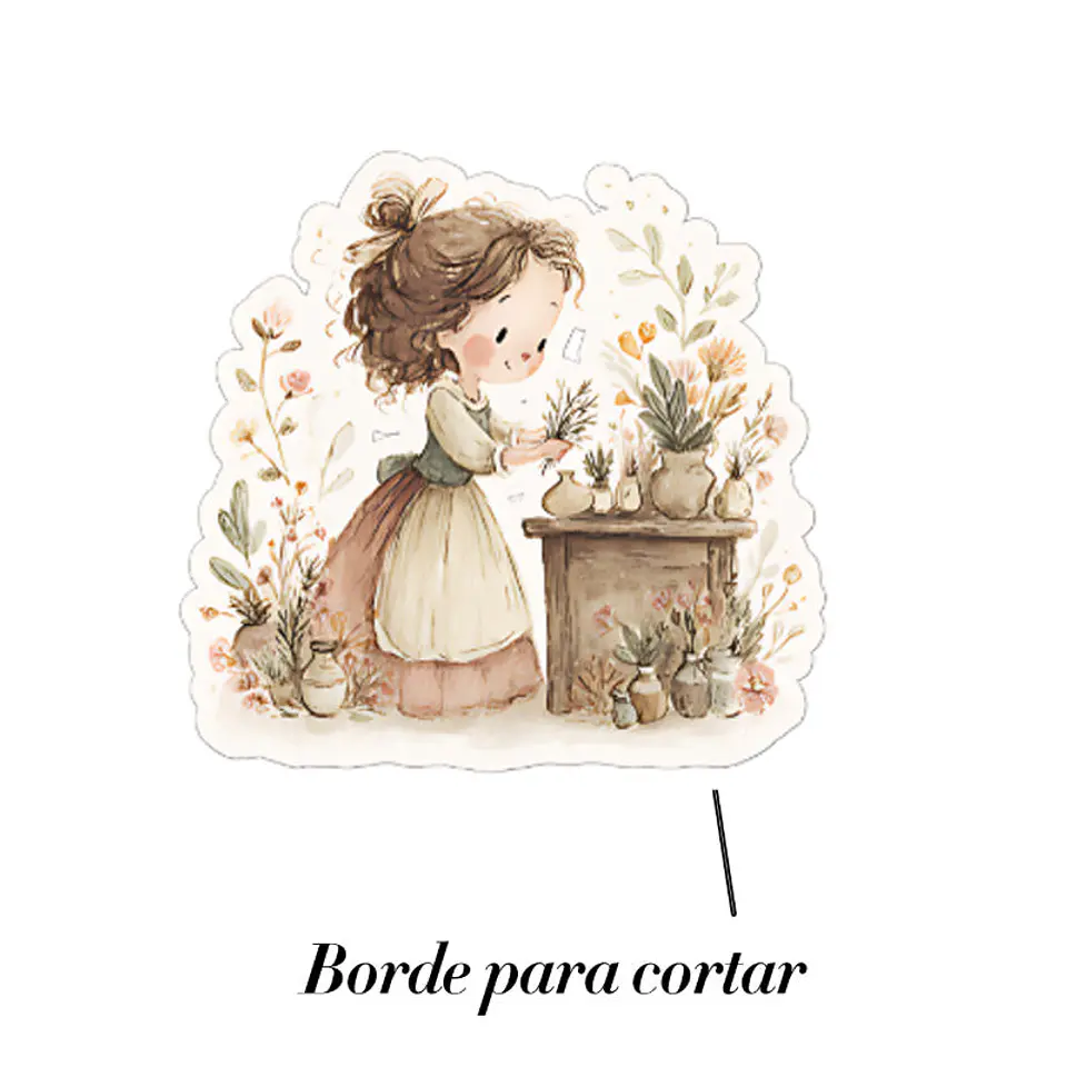 ✂️ Plancha para cortar - 100 Stickers Campesinos de granja Vintage 2