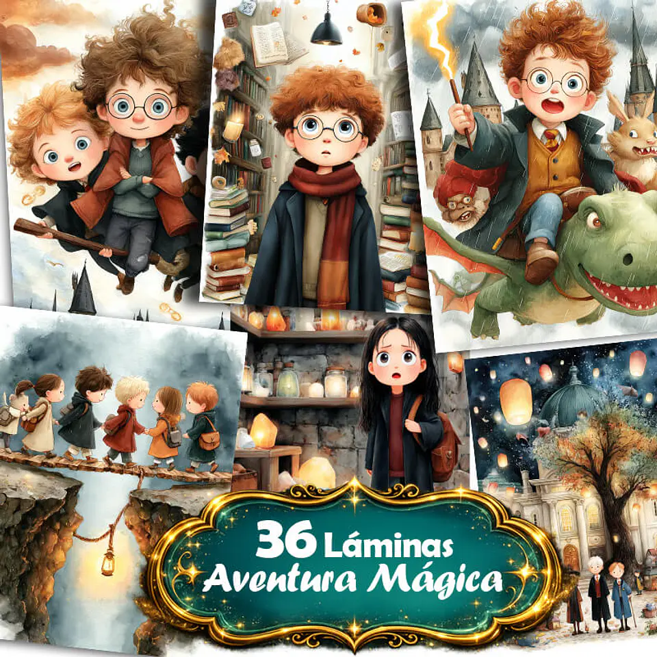 36 Láminas de Aventura Mágica 1