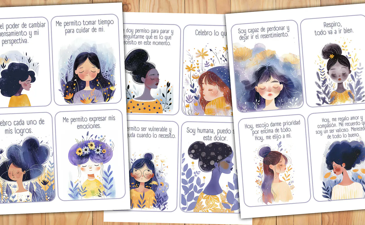 60 Tarjetas de Afirmaciones Positivas para la Calma  Bienestar Imprimibles 4