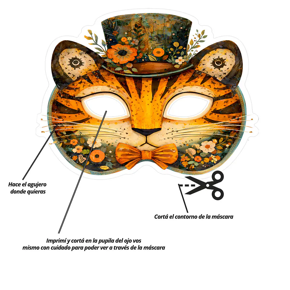 12 Máscaras Animalitos del Bosque Imprimibles 3
