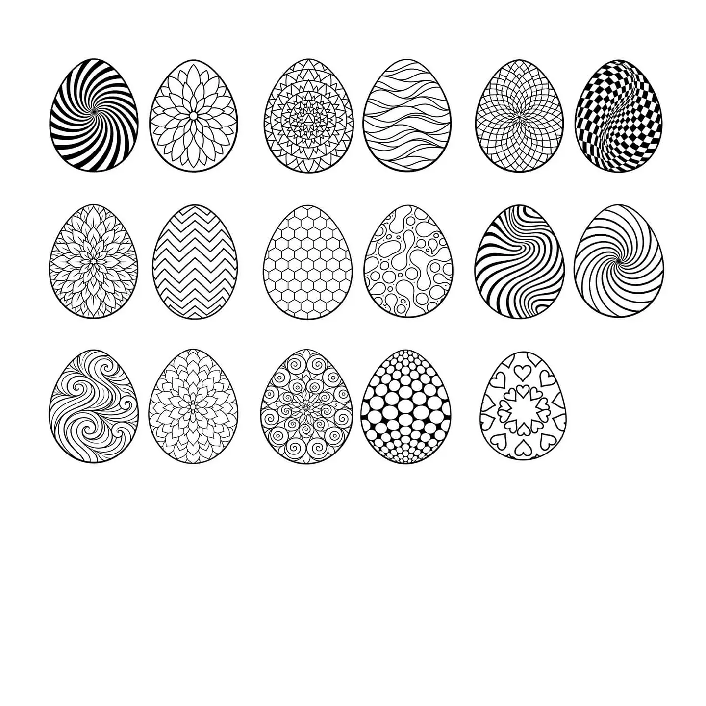 Libro para Colorear Huevos de Pascua Mantra-Óptico | Diseños Antiestrés 5