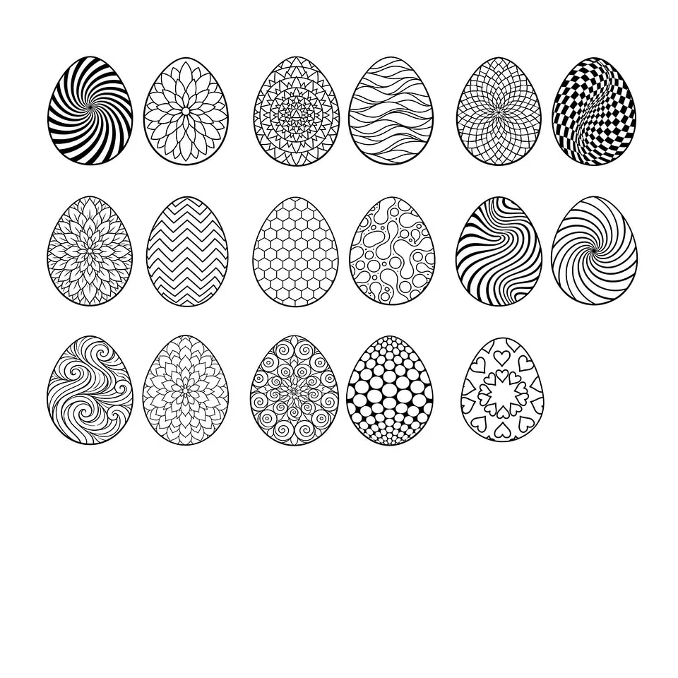 Libro para Colorear Huevos de Pascua Mantra-Óptico | Diseños Antiestrés 5