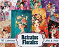 16 Retratos Florales Imprimibles - Miniatura 1