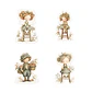 ✂️ Plancha para cortar - 100 Stickers Campesinos de granja Vintage - Miniatura 3