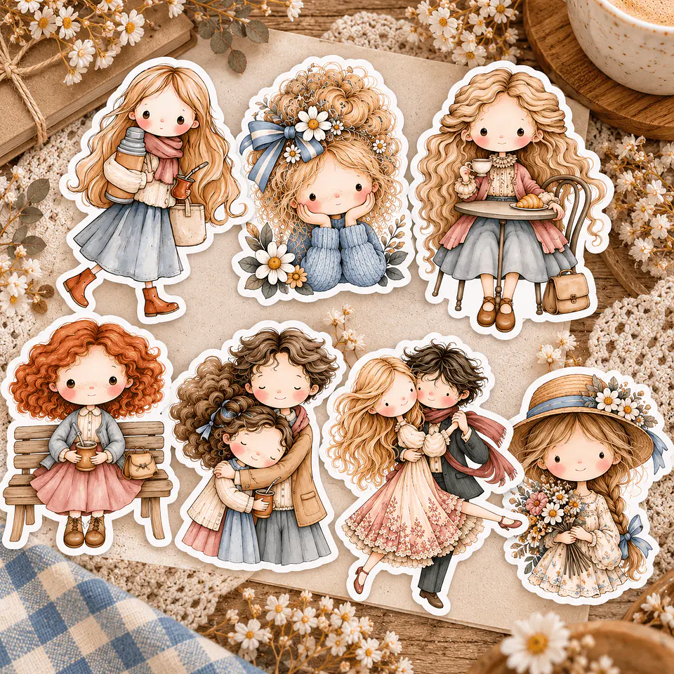 ✂️ Plancha para cortar - 80 Stickers Momentos Argentinos Vintage 7