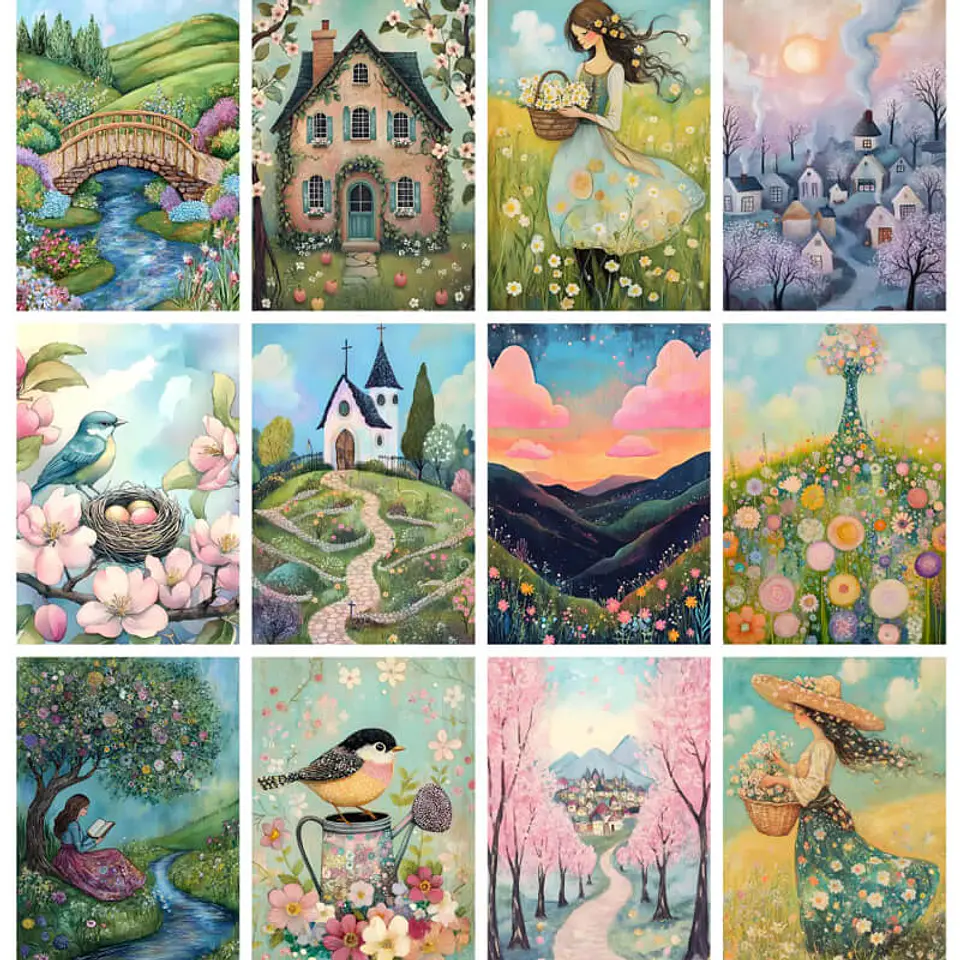 Pack 84 Hermosas Láminas Paisajes Acuarela 8