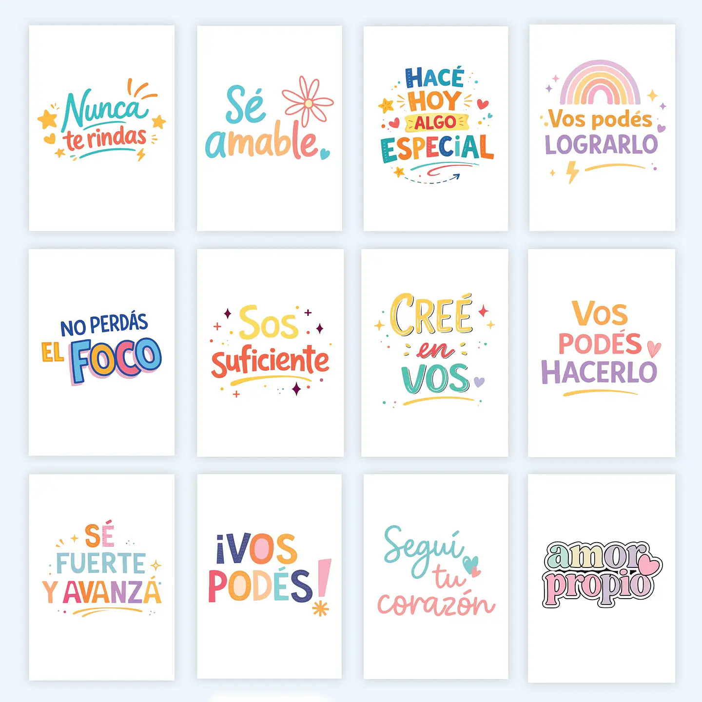 20 Láminas Imprimibles con Frases Afirmativas y Motivadoras - Decoración Infantil y Aula 3