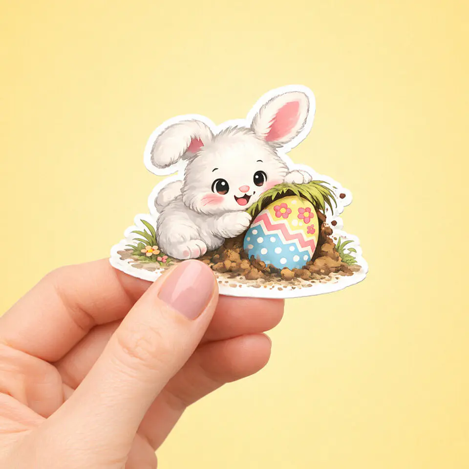 Pack 62 Láminas + 14 Stickers Conejitos Pascua 4