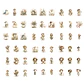 ✂️ Plancha para cortar - 100 Stickers Campesinos de granja Vintage - Miniatura 4