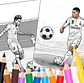 6 Hojas de Astros del Futbol para Colorear - Miniatura 3