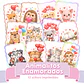 12 Stickers  Animalitos Enamorados - Miniatura 1