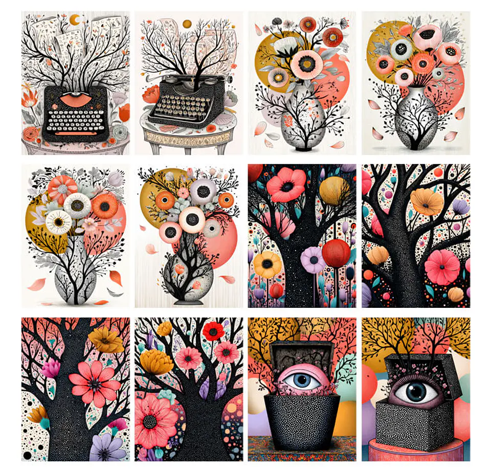 Pack 86 Láminas El Jardín de las Extrañas 7
