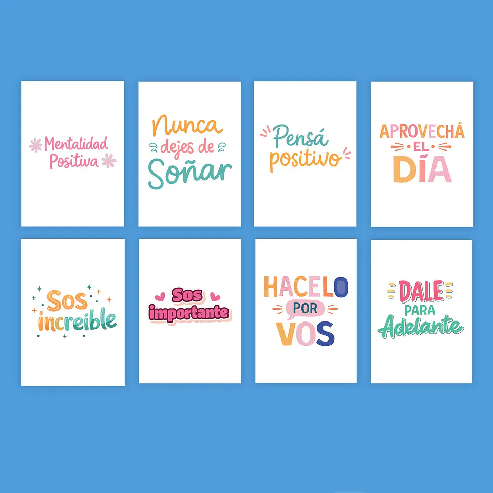 20 Láminas Imprimibles con Frases Afirmativas y Motivadoras - Decoración Infantil y Aula 4