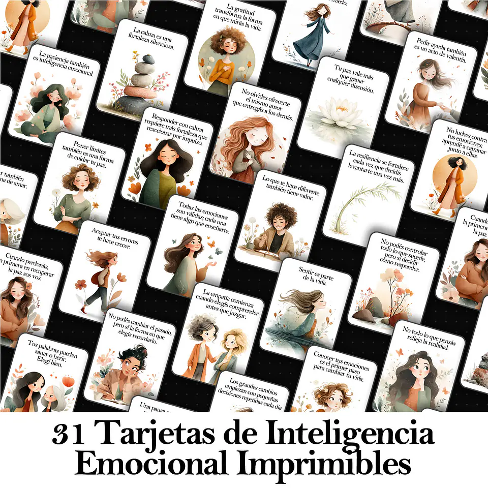 31 Tarjetas de Inteligencia Emocional para mujeres Imprimibles 6