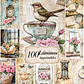 Pack 100 Láminas Estilo Diario Rosa Junk Pastel - Miniatura 1
