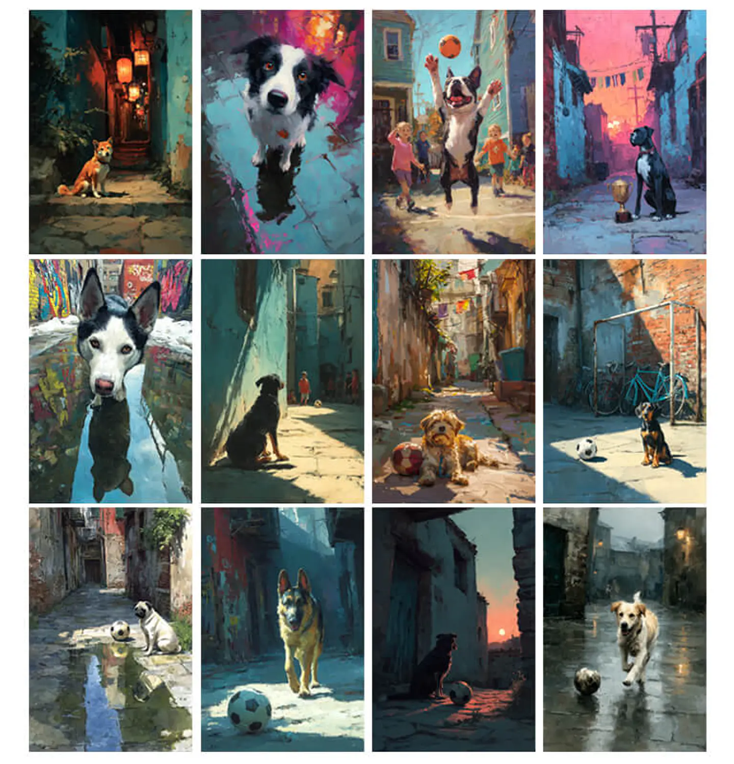 36 Láminas Perros de Barrio Futboleros 3