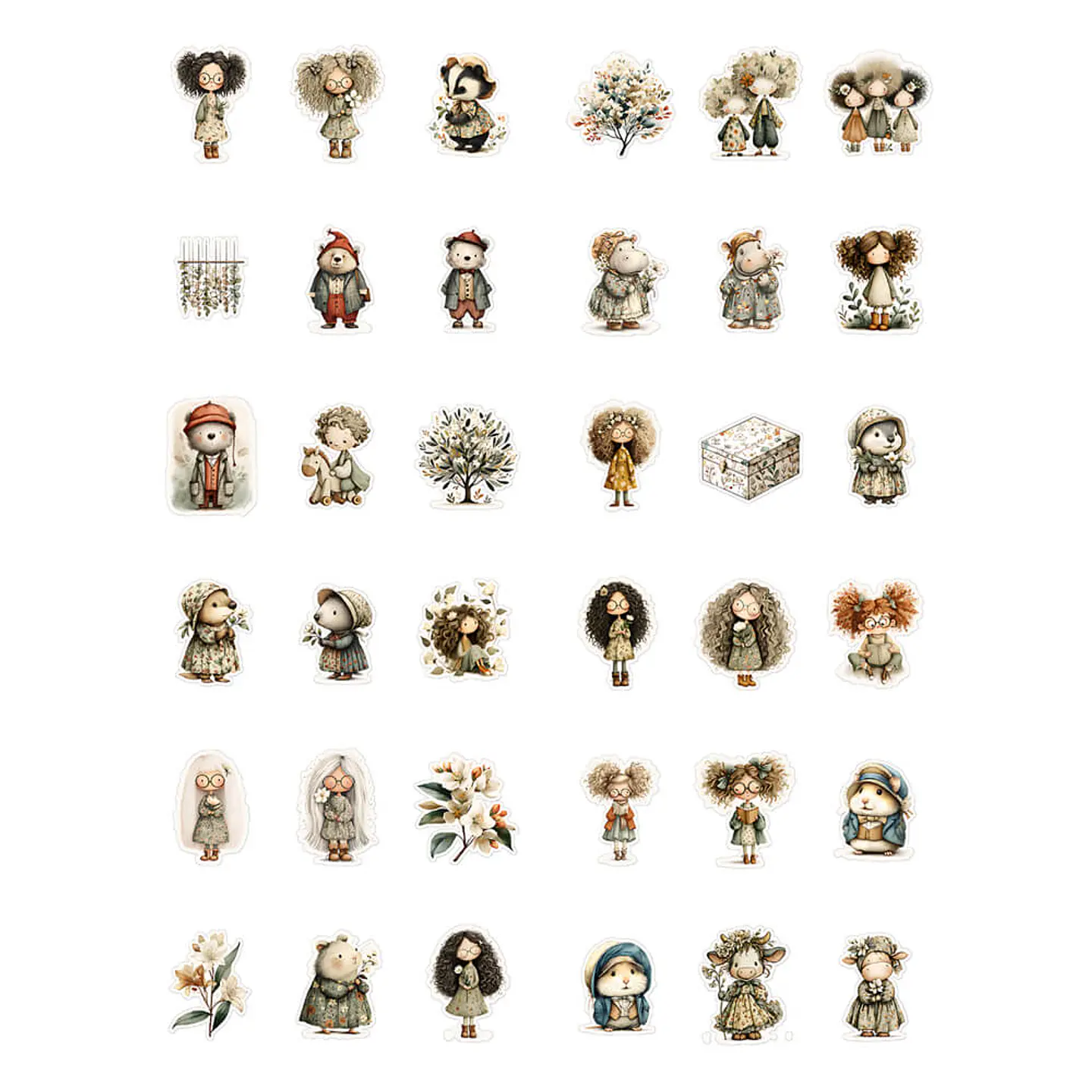 ✂️ Plancha para cortar - 150 Stickers Recortes Florales 4